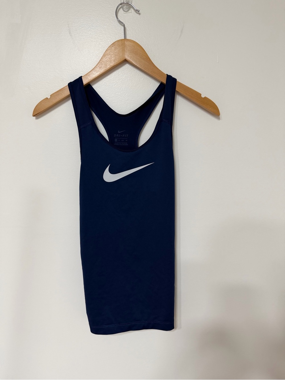Nike Y2K Dri-FIT Women’s Small Navy Blue Swoosh Racerback Athletic Tank Top